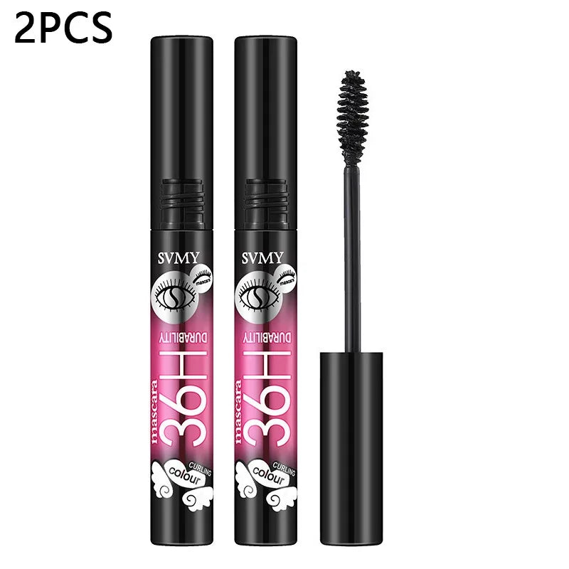 Fiber Mascara Black Thick Curly Lasting Waterproof Sweat-proof Lengthening Mascara Volumizing Natural Eye Lashe Extension Makeup
