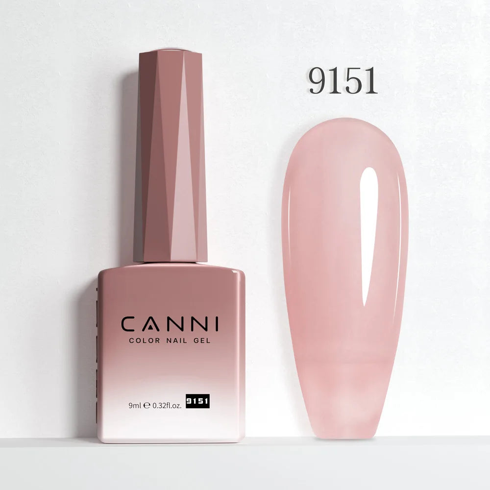 Canni Nail Gel Polish Jelly Nude Color HEMA FREE TPO FREE 9ml Transparent Semi Permanent Natural Nude French Nail Gel Lacquer