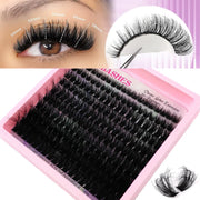 10Row 60D-120D 5D Fluffy Thick Lashes Clusters 10-18mmMix Wispy Individual Lashes Extensions Clusters DIY Makeup False Eyelashes