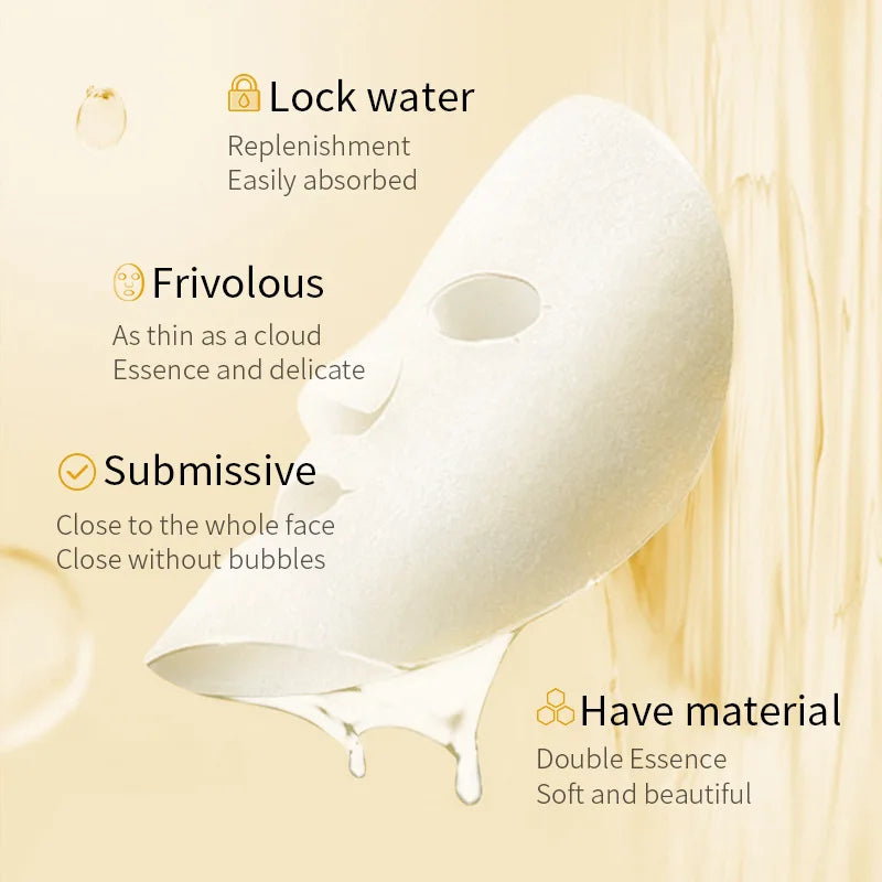 20pcs BIOAQUA Rice Raw Pulp Facial Masks Set Whitening Moisturizing Hydrating Anti-aging Face Sheets Masks Skin Care Products