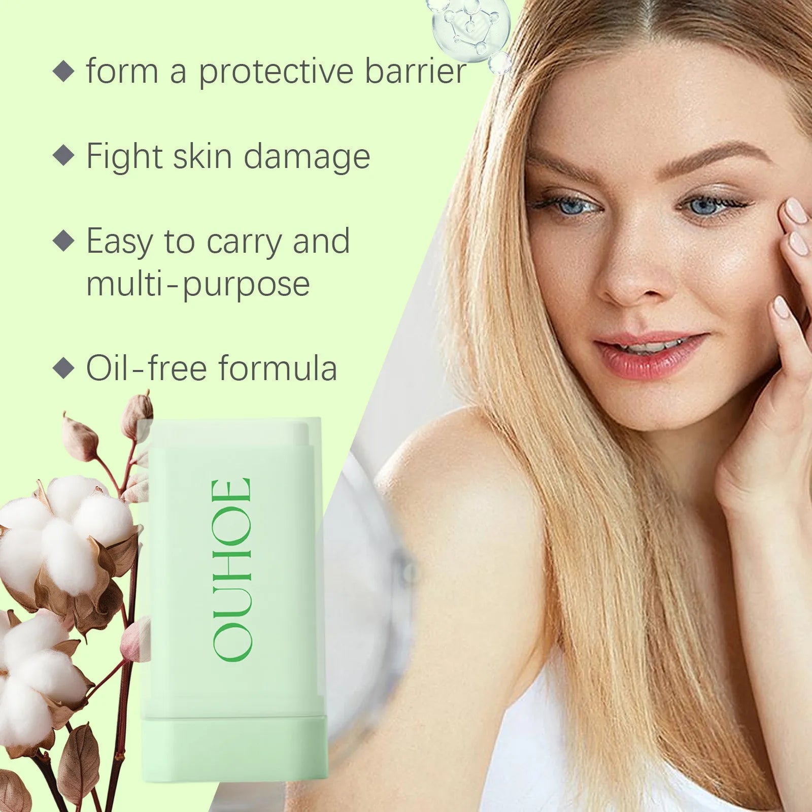 Cotton Soft Sun Stick Protector Solar Matte SPF50 Anti UV Isolation Moisturizer Refresh Lightweight Sunblock Face Body Sunscreen