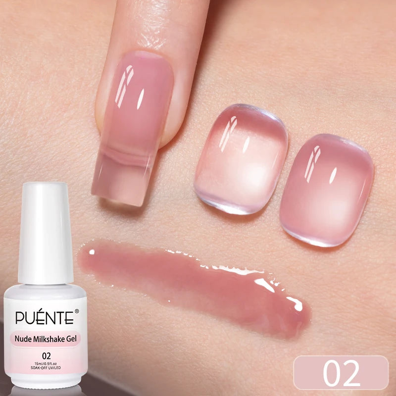 PUENTE 5ml Flower Fairy Gel Nail Polish Pink Blue Purple Natural Dried Flowers Gel For Nail Art Soak Off UV Varnish For Manicure