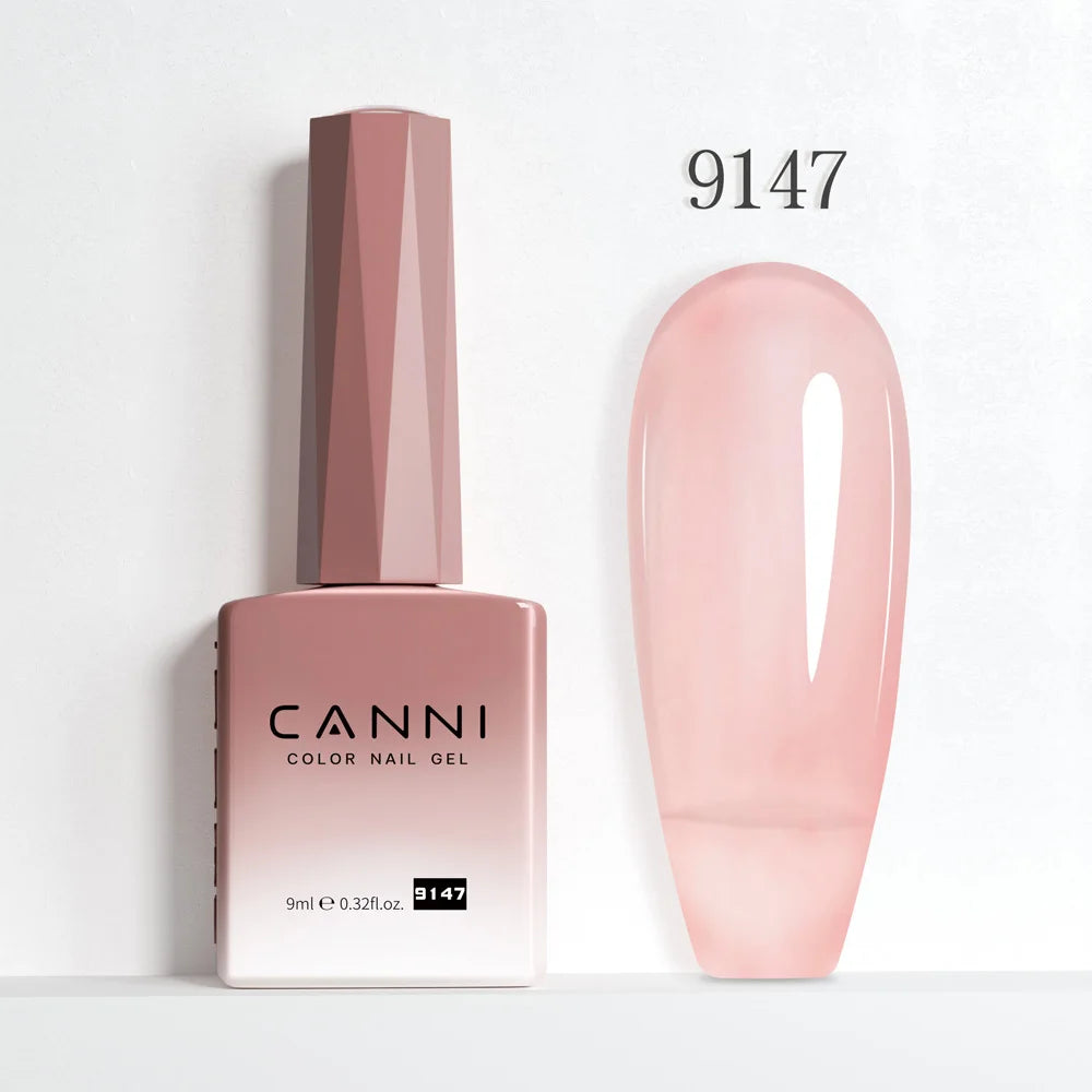 Canni Nail Gel Polish Jelly Nude Color HEMA FREE TPO FREE 9ml Transparent Semi Permanent Natural Nude French Nail Gel Lacquer