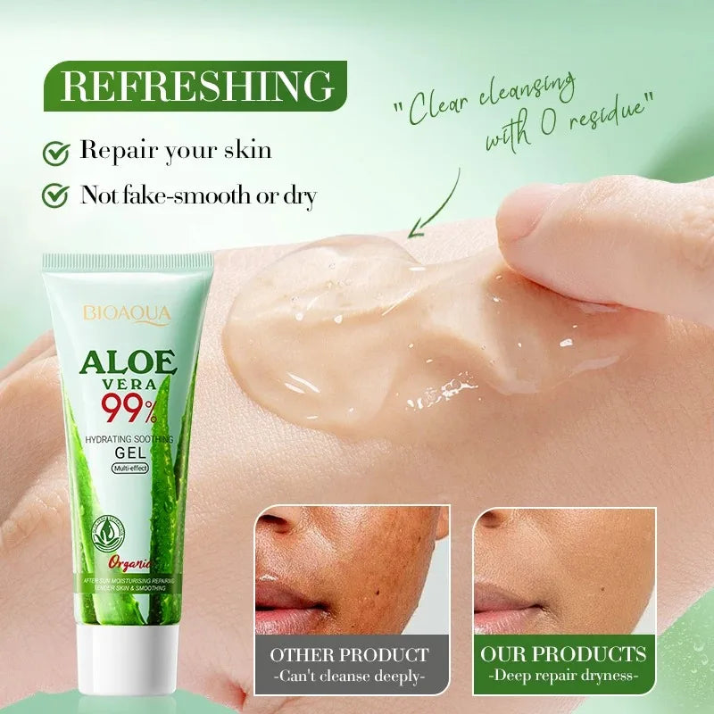 Moisturizing Aloe Vera Gel Is Suitable for Face and Body, Hydrating and Moisturizing, Repairing Sunburn, Suitable for Sensitive Skin, and Acne Care