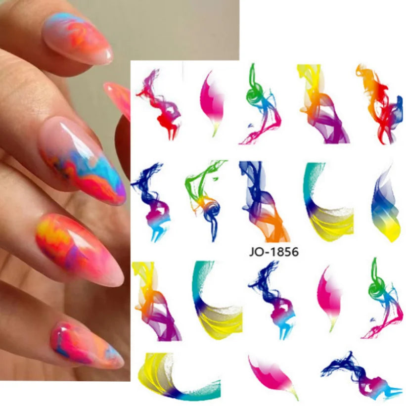 Nail Stickers 3D  Metal Line Sliver Gold Thorns Vine Curve Stripe Lines Tape Swirl Sliders Manicure Adhesive Gel Nail Art Decals