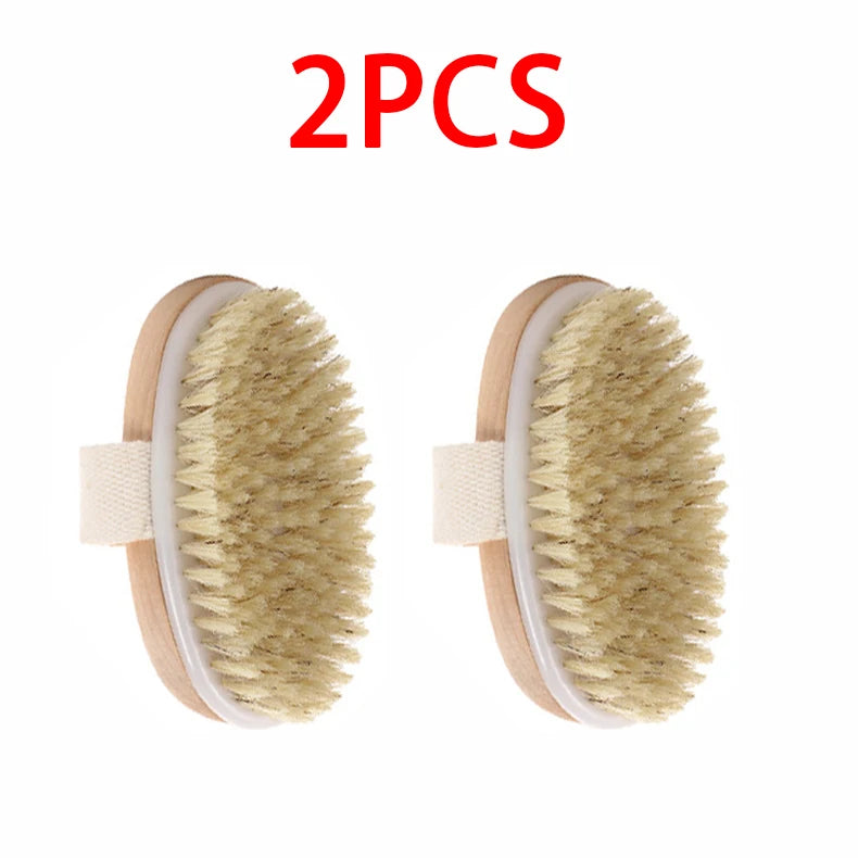 Shower Brush for The Back Handheld Dry Brushing Body Exfoliating Brush Bathroom Cellulite Back Bath Massage  Brush
