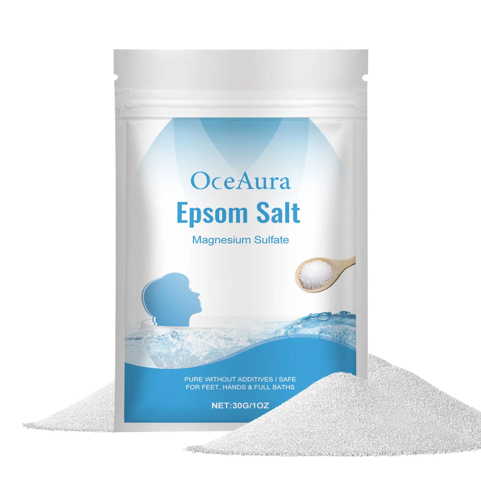 OceAura Epsom Salt Bath Stress Relief Dead Skin Remover Deep Cleansing Bath Soak Magnesium Moisturizing Body Relaxing Bath Salts