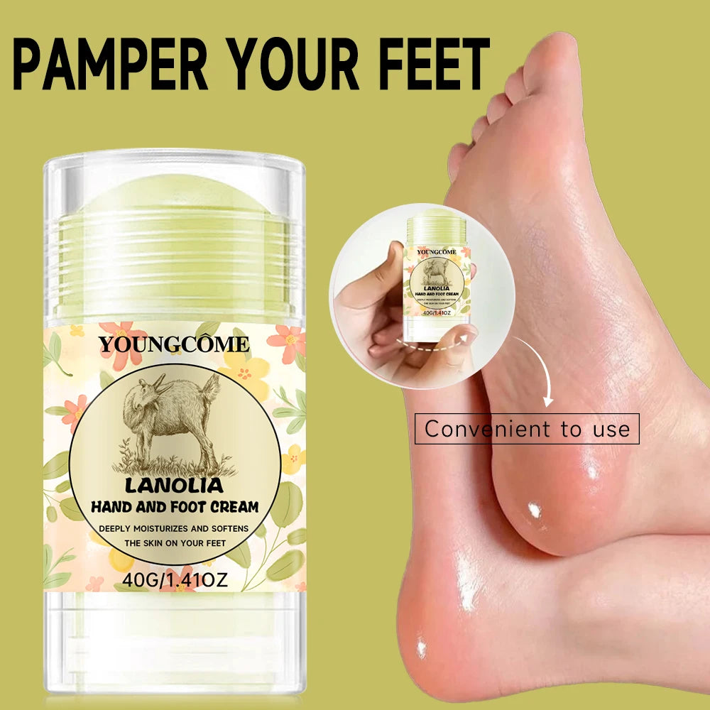 Foot Care Cream Stick Dry Cracked Feet Heel Gentle Exfoliation Softening Skin Ultra-Hydrating Hand Foot Cream Foot Balm