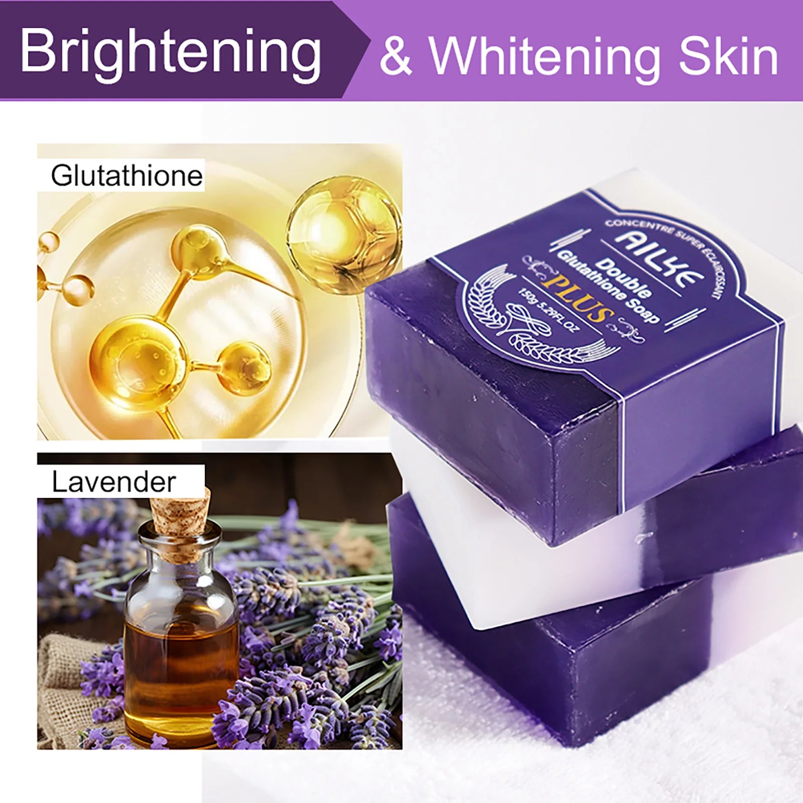 AILKE Anti Spots, Smooth Skin Soap, Scented Bar, For Black Skin, Dark Skin, Caramel Skin, Brightening, Whitening,for face & body
