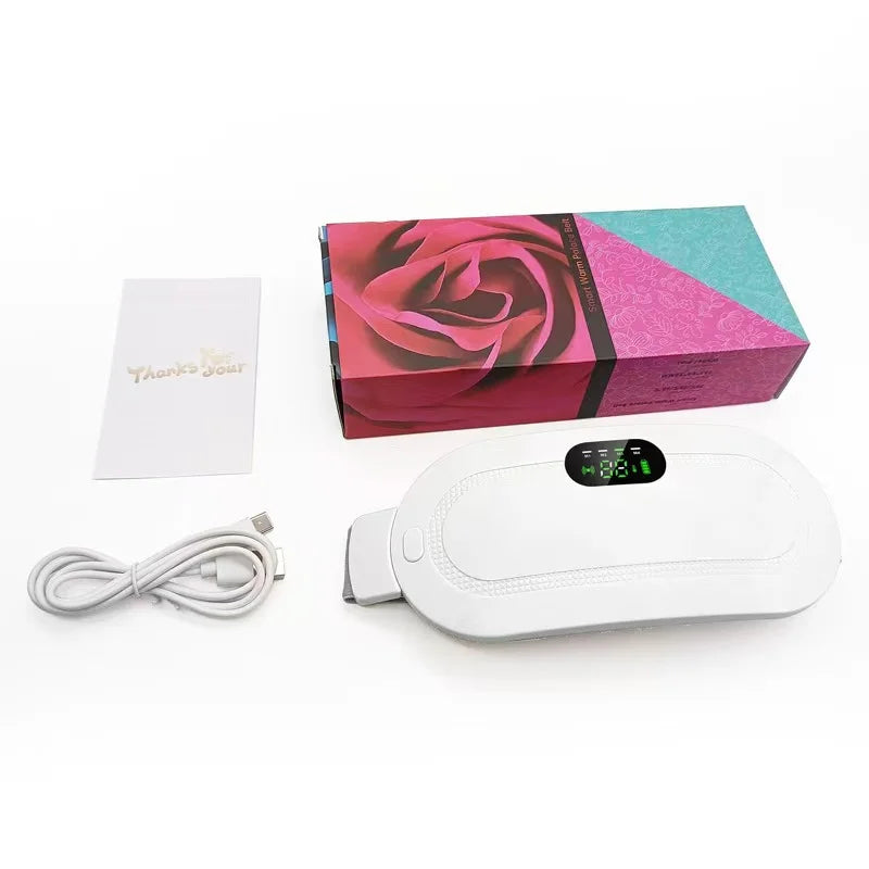 Smart Warm Abdomen Massage Belt Electric Intelligent Waist Massager for Menstrual Cramps Relief Muscle Relaxation