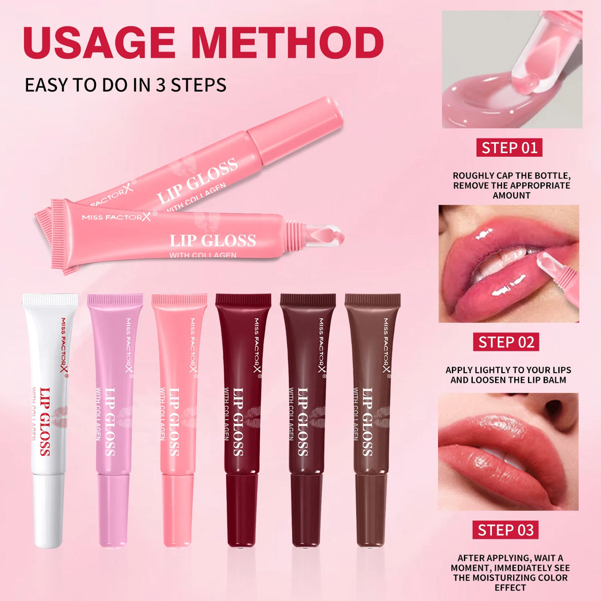 Premium Gift Set 24PCS/Box Lip Gloss Set Long-Lasting Moisturizing Lip Color Modification Perfect Gift for Women Valentine’s Day