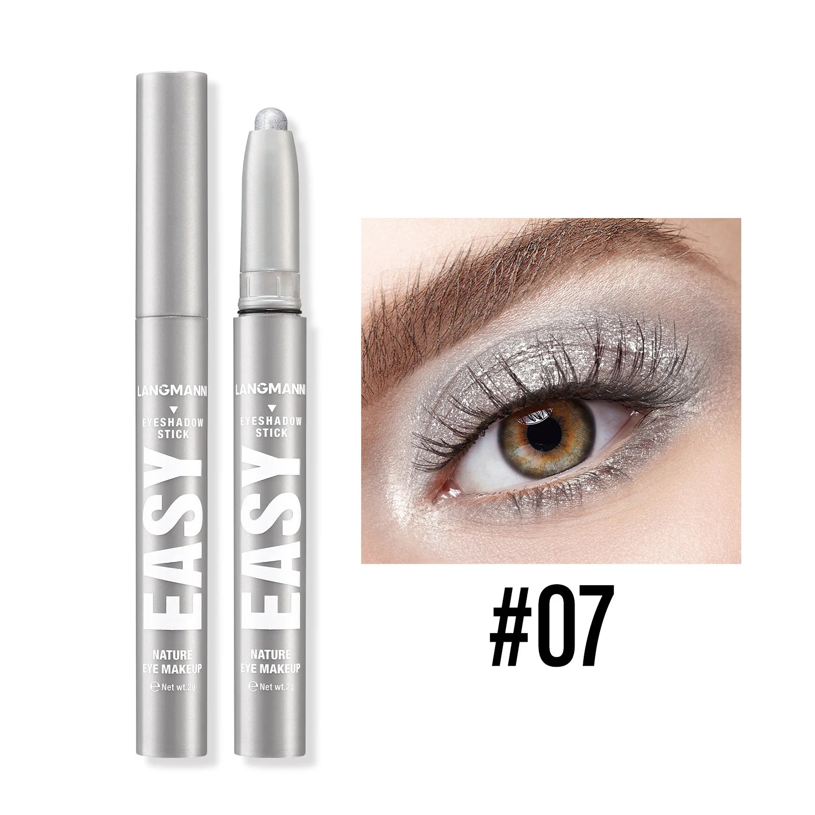 Pearlescent Matte Eyeshadow Pencil Waterproof Smoky Glitter Highlighter Pen Black Brown Makeup Tool Creamy Smooth