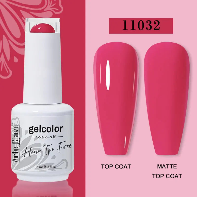 Arte Clavo 116Colors Gel Nail Polish 15ml Colorful Gel Semi Permanent Soak Off UV Gel Nail Art DIY Design Varnishe Nail Supplies