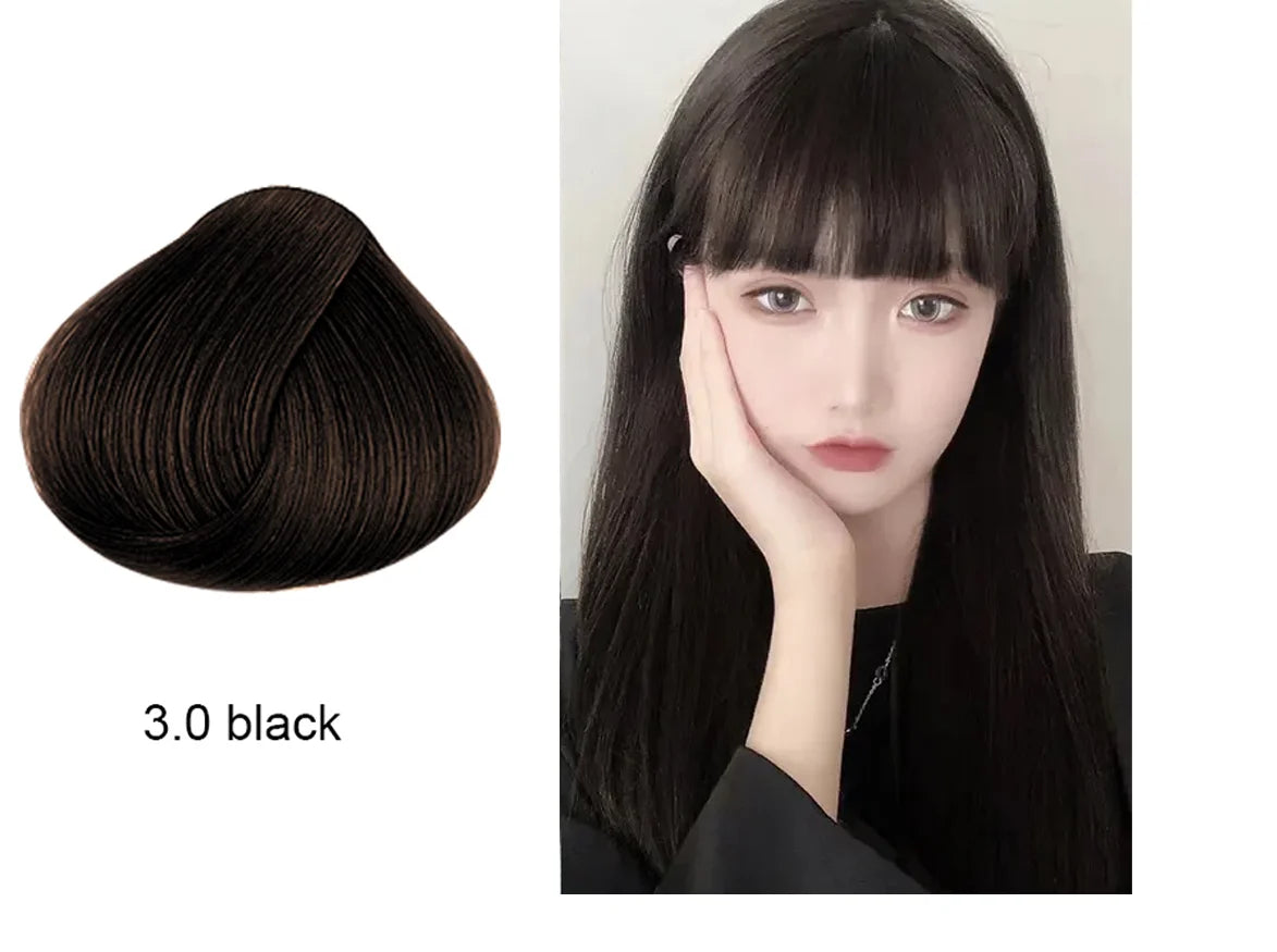 Mokeru 500ml Argan Oil Essence Natural Long Lasting Dark Brown Permanent Hair Dye Shampoo For Gray Hair Women Fast Color Dyeing