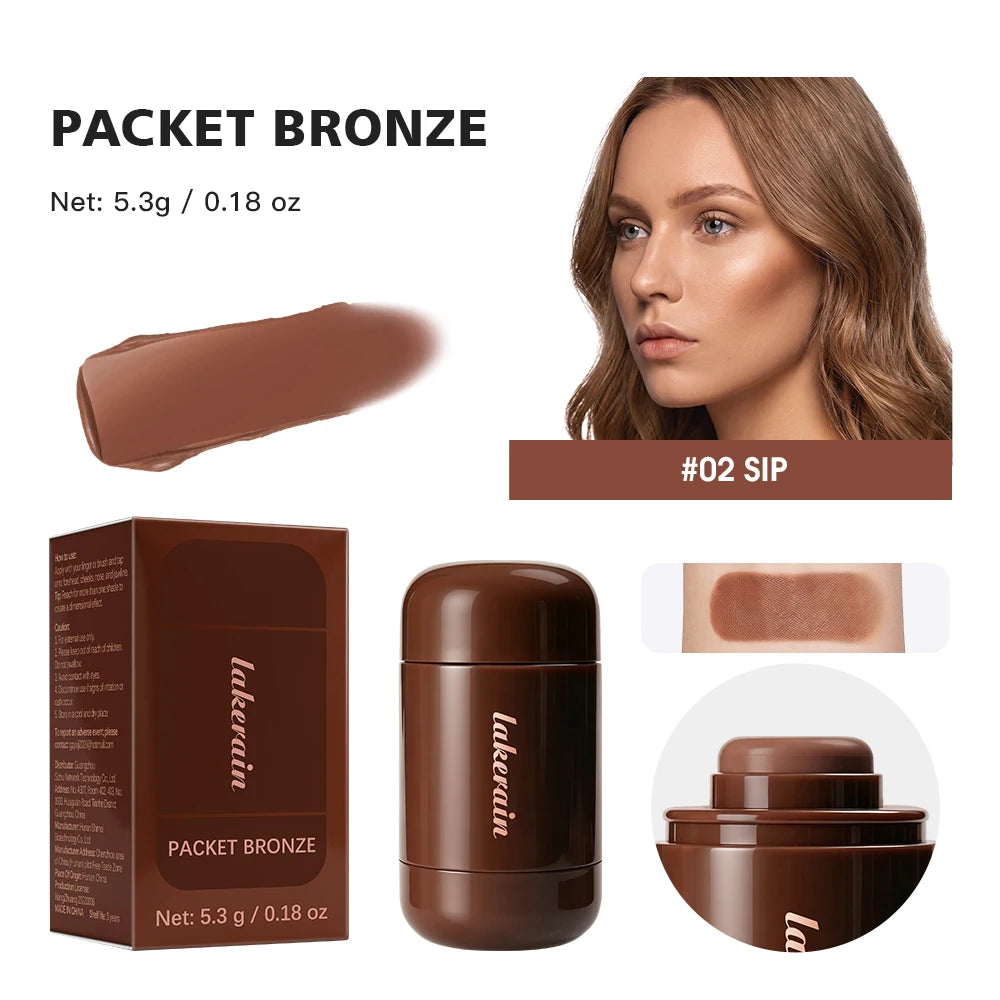 3D Contour Stick Packet Bronzer Cream Stick Face Contour Blush Cream Cheek Easy To Apply Color Makeup