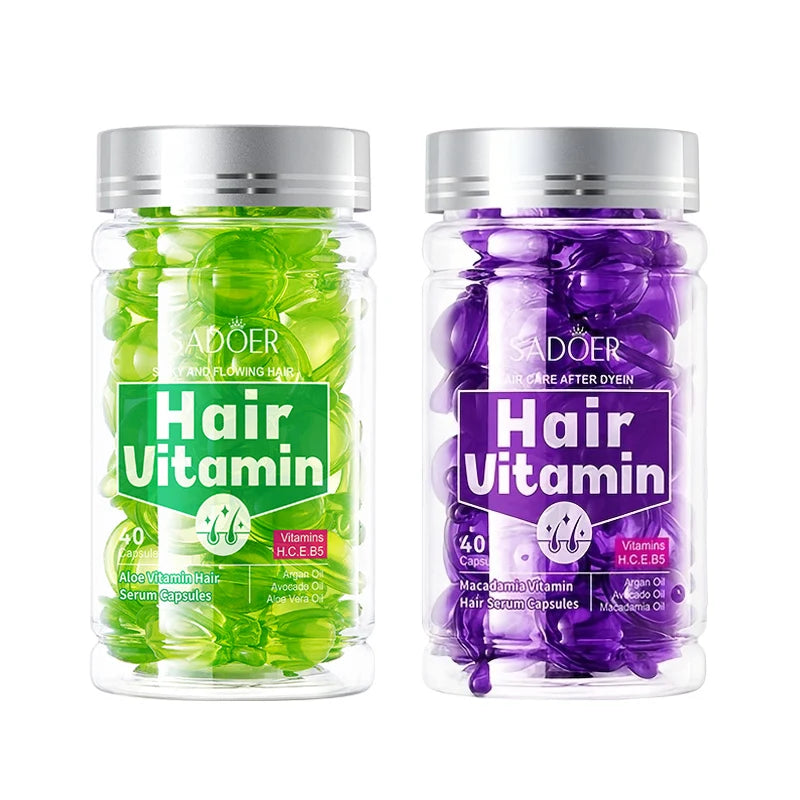 40/80/120pcs vitamin hair care essence capsules,containing almond oil,tea seed oil,no-rinse conditioner,hair care essential oil