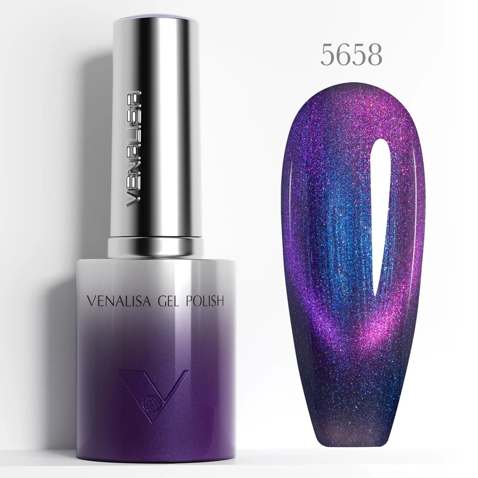 Venalisa 10ml Hema & TPO Free Ultra Cat Eye Effect Nail Gel Polish Soak Off UV LED Long Wear Sparkle Bling Gel Varnish