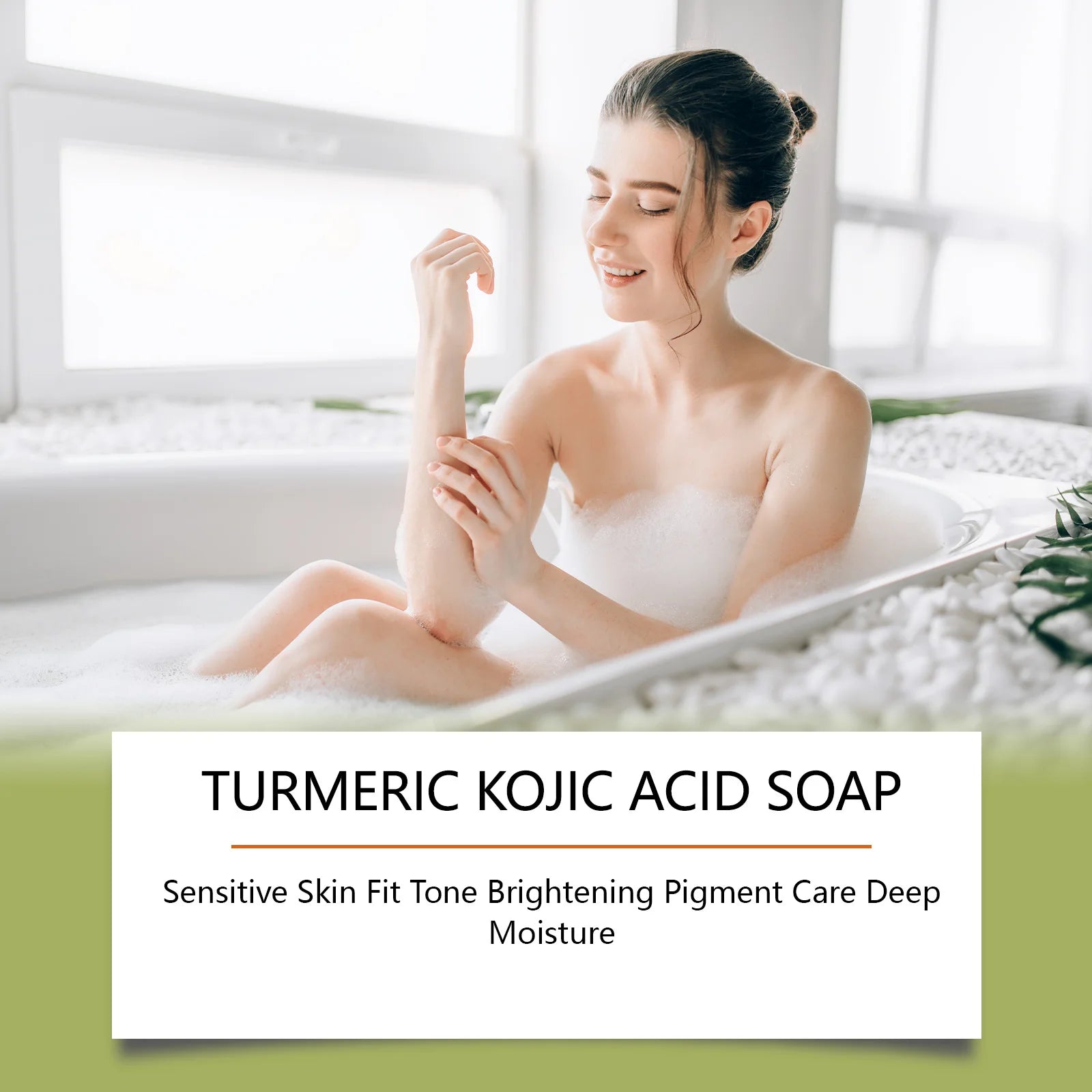 Turmeric and Kojic Acid Soap Deep Hydration Brightening Skin Care Products Soft Smooth Body Cleaning Skin Lightening Soap 100g