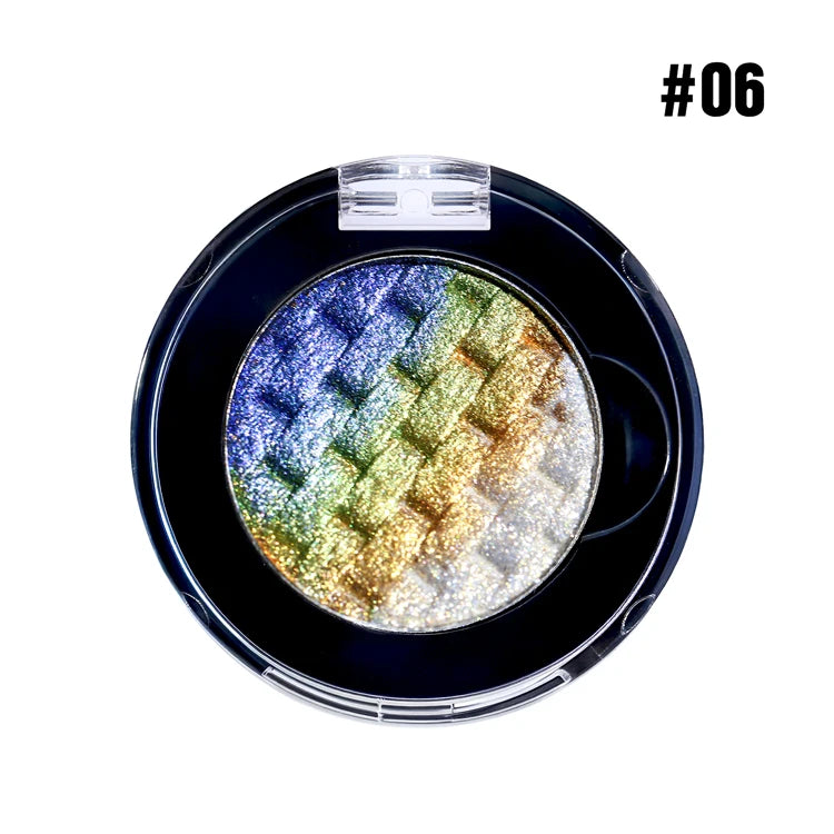 Weaving Chameleon Eyeshadow  Matte Powder Metallic Highgloss Glitter Highlight Longlasting Combined by Self Gift Disk