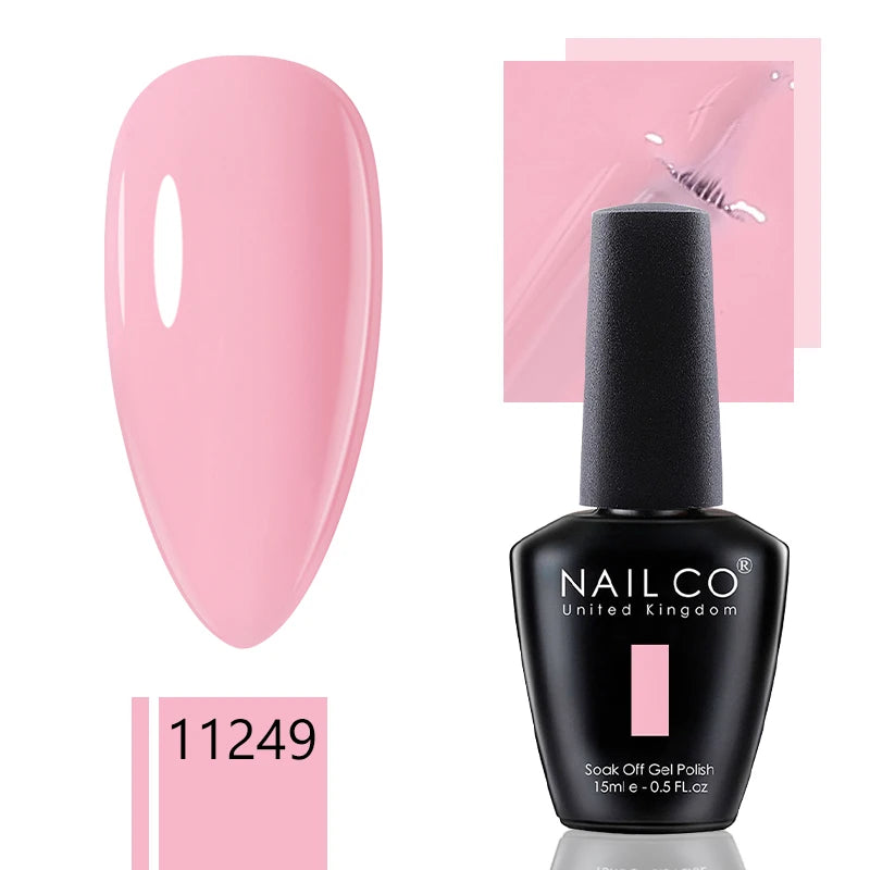 NAILCO 15ml Dark Gel Nail Polish Semi-permanent Varnish Hybrid UV Nails Art Glitter Colors Gel Polish Manicure Enamels For Nails