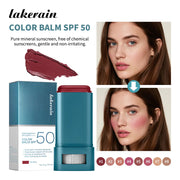 Sunscreen SPF 50 Blush Stick Long-Lasting Waterproof Tinted Blush for Glowing Cheeks Sun Protection & Natural Flush Face Makeup