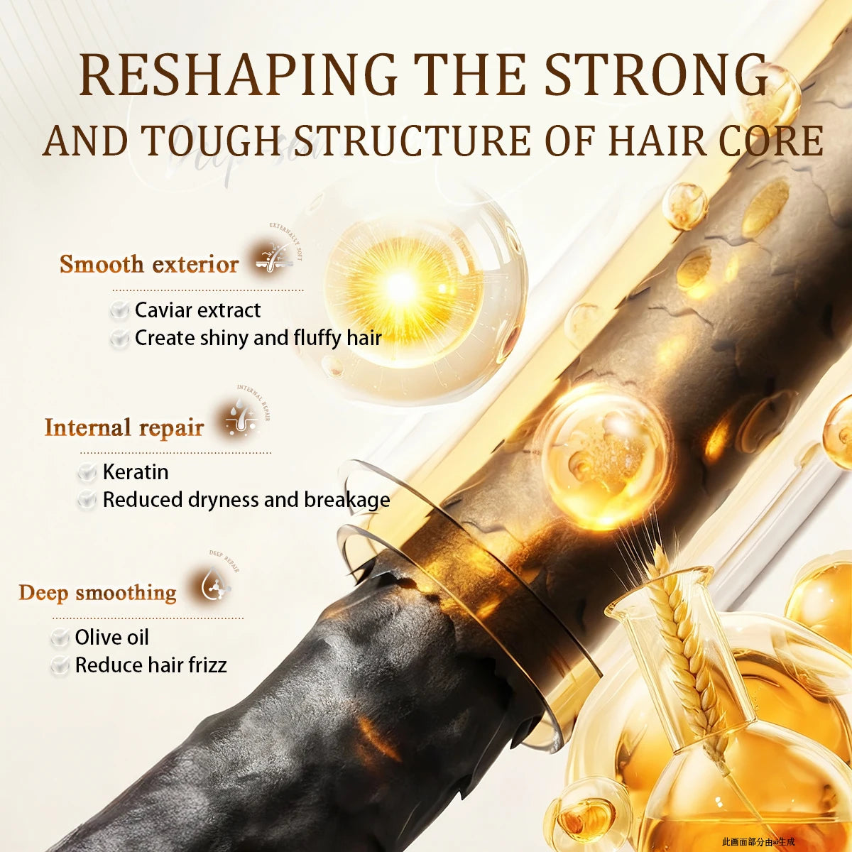 Curly Hair Keratin 500ml Leave In Conditioner Repairing Damaged Hair Soft Frizz Control Hydrating Smoothing Enriched Hair Care