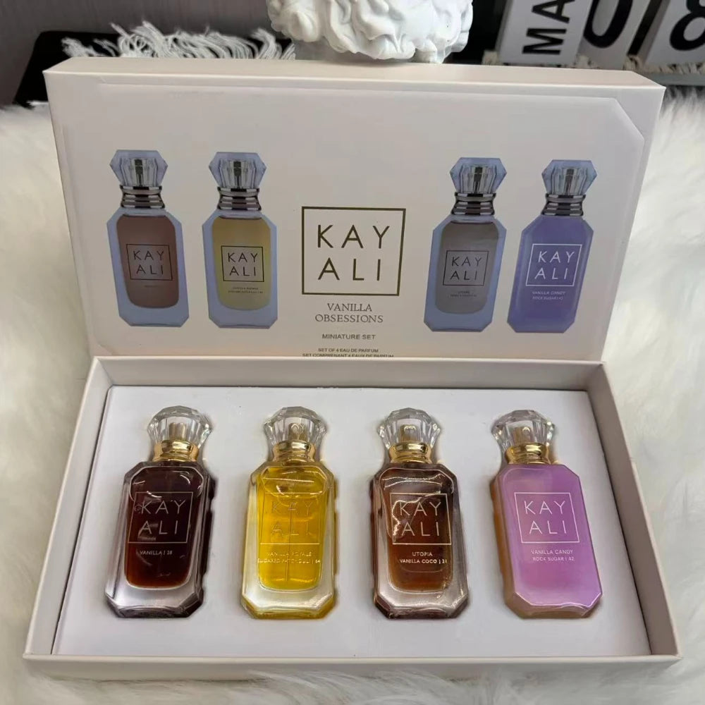 40ml Mini Perfume Set 4x10ml Vanilla Coconut Candy Floral Eau De Parfum Travel Gift Set Sweet Long Lasting Fragrance Women