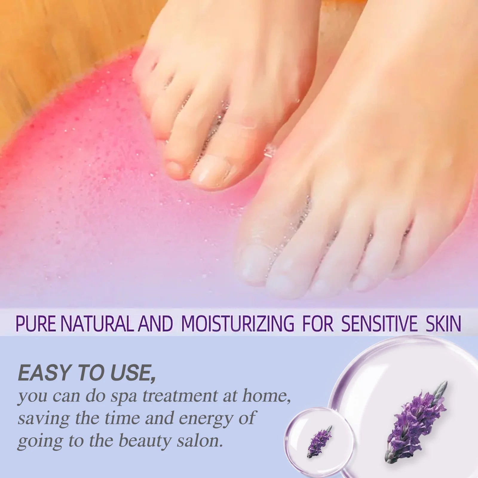Lavender Foot Bath Ball Skin Relaxing Deep Moisturizing Improve Insomnia Rich Essential Oil SPA Handmade Feet Bath Balls 6/12pcs