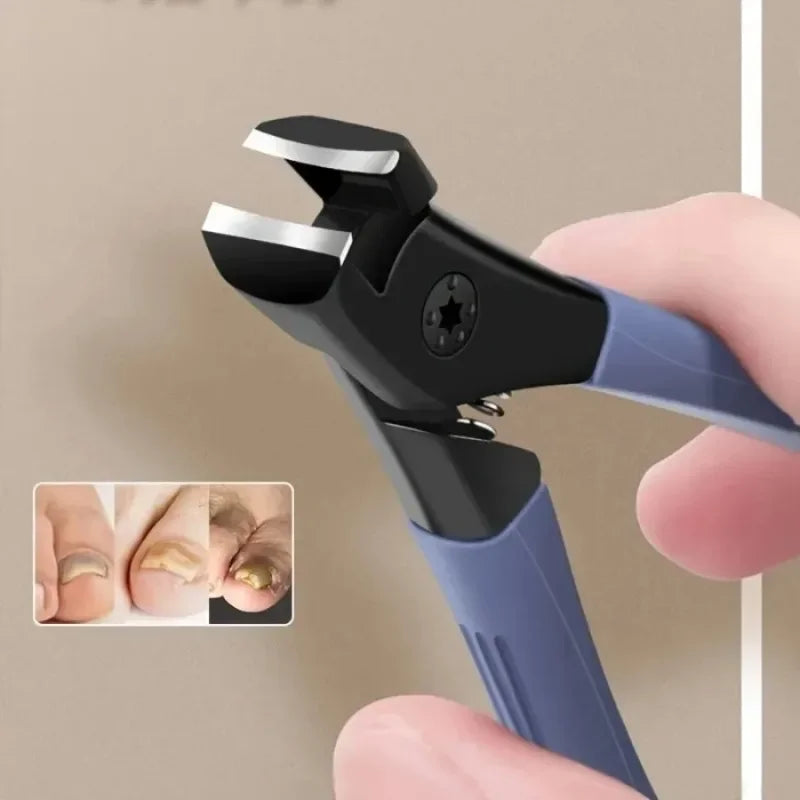 Ergonomic Handle Blue Toenail Clipper For Thick Nails Household Daily Foot Manicure Care Supply
