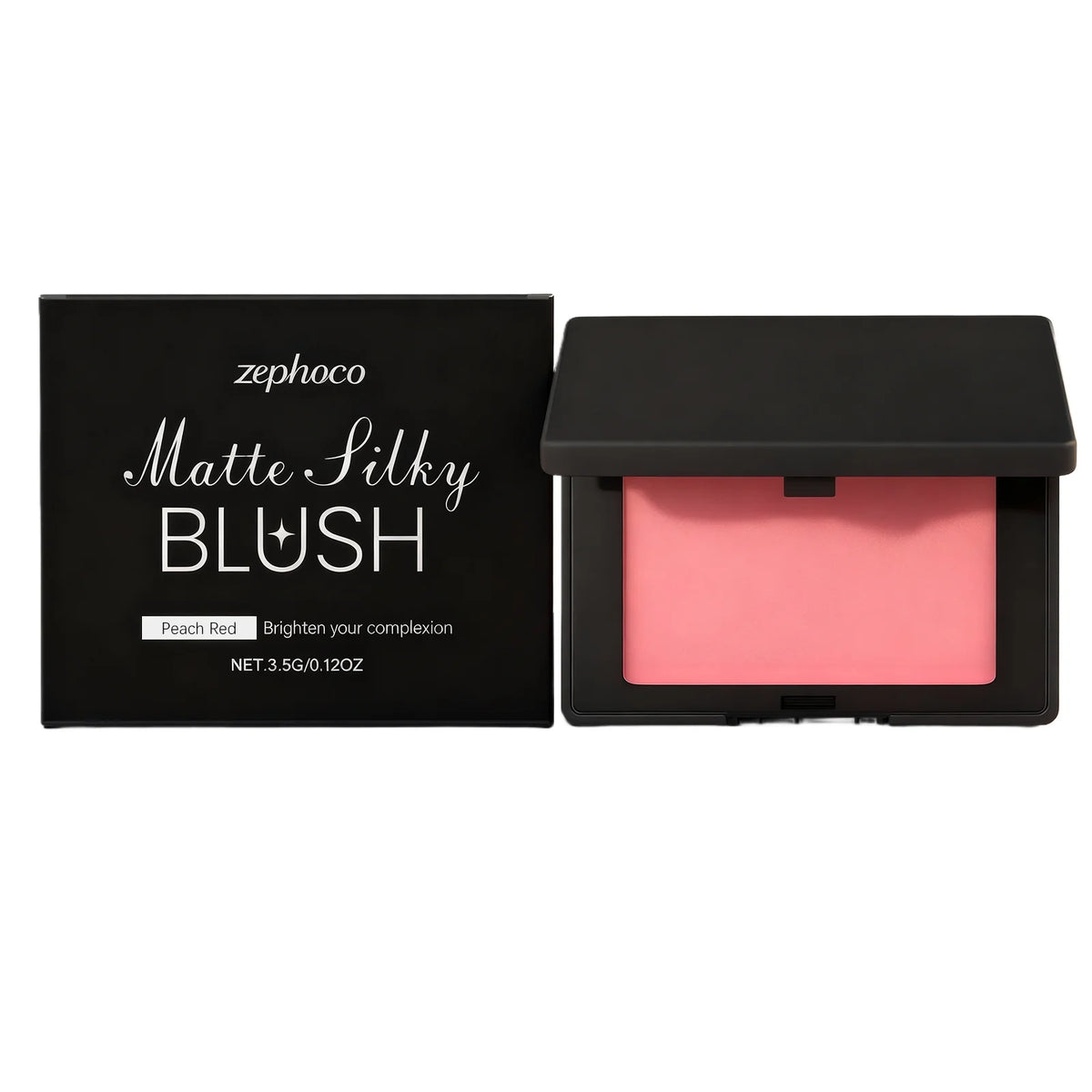 Matte Blush Powder Monochrome Palette Natural Flush Soften Silky Peach Color Face Contour Long Lasting Waterproof Cheek Makeup