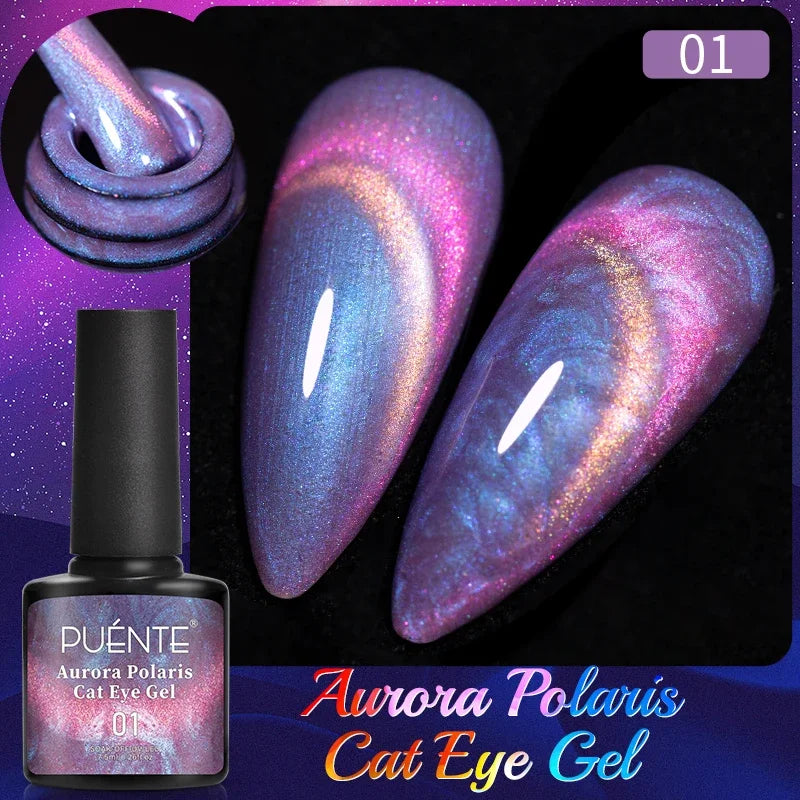 PUENTE 5ml Flower Fairy Gel Nail Polish Pink Blue Purple Natural Dried Flowers Gel For Nail Art Soak Off UV Varnish For Manicure