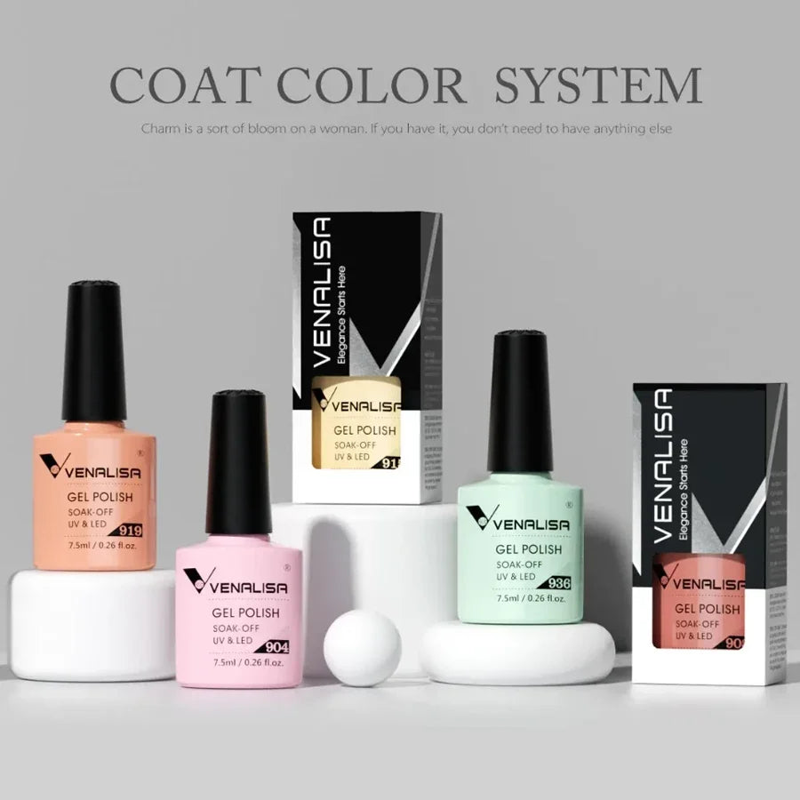 Venalisa 7.5ml Fashion Shiny Soak Off UV Gel Nail Gel Polish Cosmetics Nail Art Manicure Nails Gel Polish Tips Nail Varnish