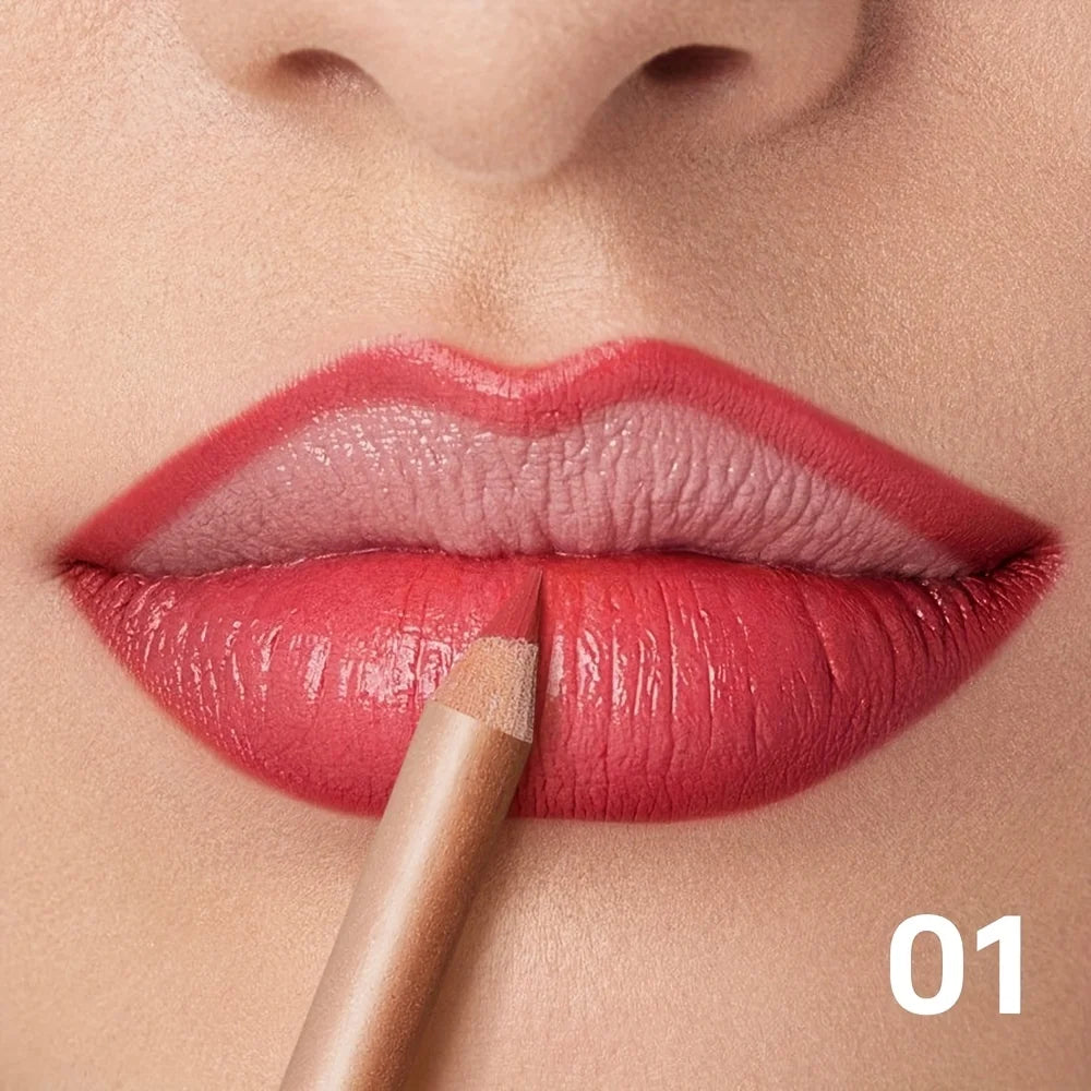 Nude Matte Lip Liner, Waterproof Long Lasting High Pigment Lip Pencil, Smooth Precise Lip Makeup Gift for Women