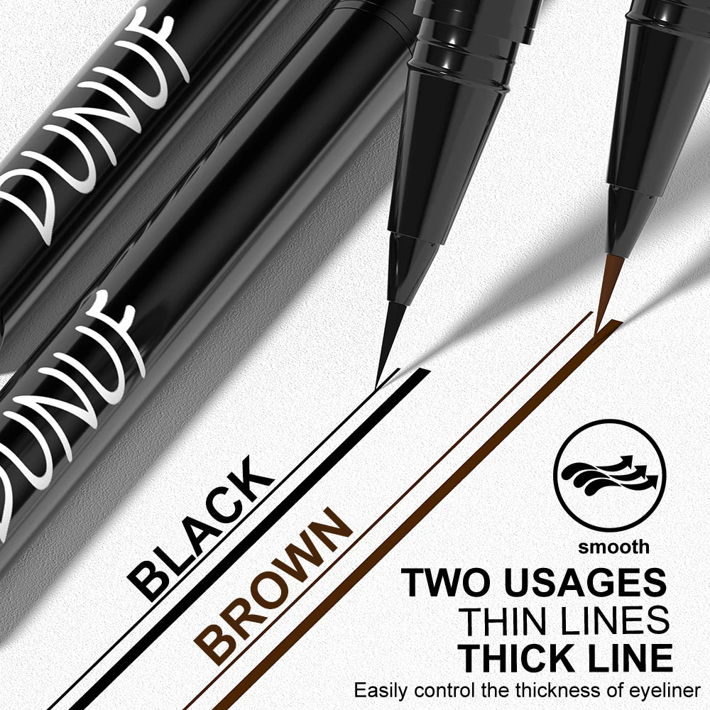 DUNUF Long-lasting Liquid Eyebrow Pencil Ultra-fine Anti-stain, Waterproof and Perspiration-proof Quick Drying Eyeliner