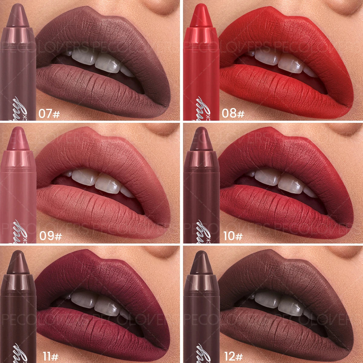 Colors Matte Lip Liner and Lipstick, Easy To Accurately Apply, Waterproof Long-lasting Non-sticky, Perfect Festival Gifts