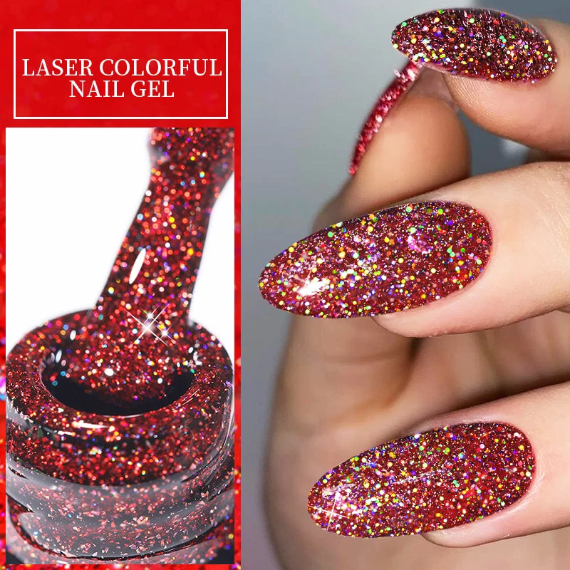 LILYCUTE 7ML Ocean Blue Cat Magnetic Gel Nail Polish Sparkling Glimmer Gel Polish Semi Permanent UV Magnet Gel Varnish Nail Art
