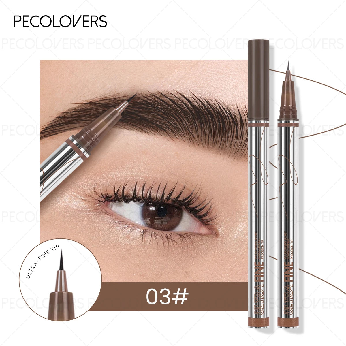 1PC Long-Lasting Waterproof Eyebrow Pencils - Precision Microblading Liquid Eyebrow Tattoo Pencils with Fine Tips for Sketching