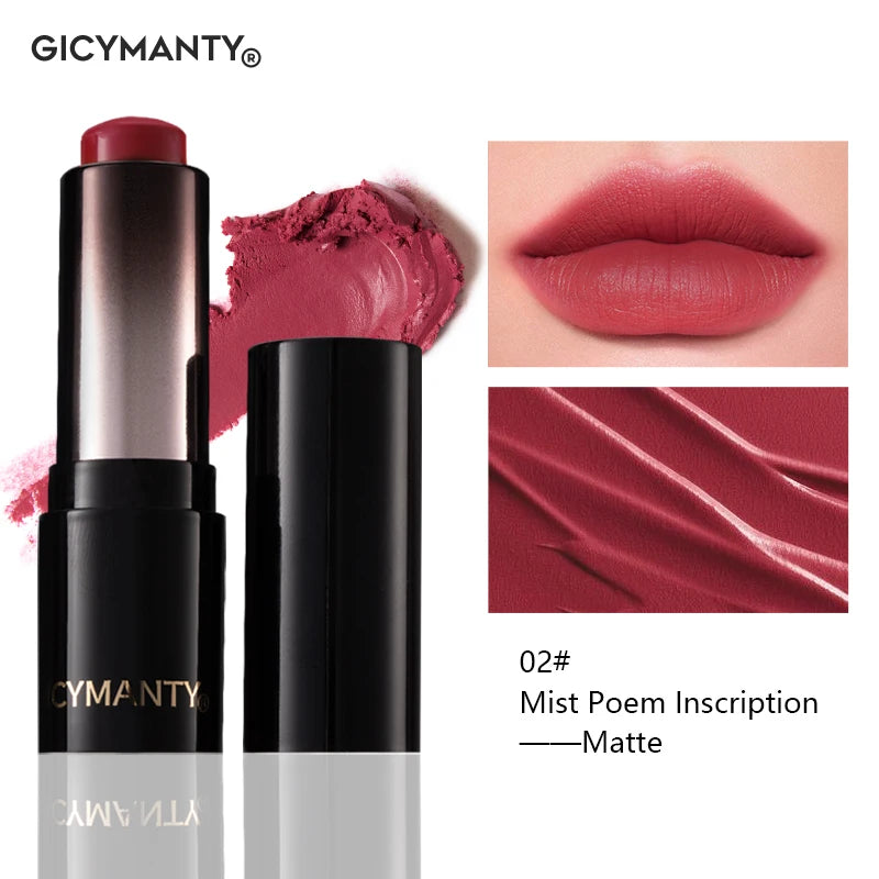 GICYMANTY Matte Lipstick Muted Tone Lip Stain Long-Lasting Transfer-Proof Silky Smooth Waterproof