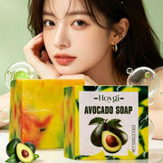 Hoygi Avocado Soap Even Skin Tone Brightening Skin Nourishing Moisture Lock Softening Skin Repairing Natural Handmade Soap 100g