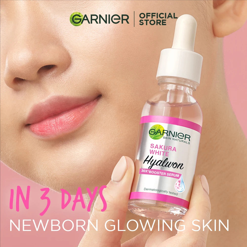 GARN Nier Pink Serum Sakura Glow 30x Hyaluronic Booster Moisturizing Serum Firming Skin Fine Lines Skin Facial Care Serum
