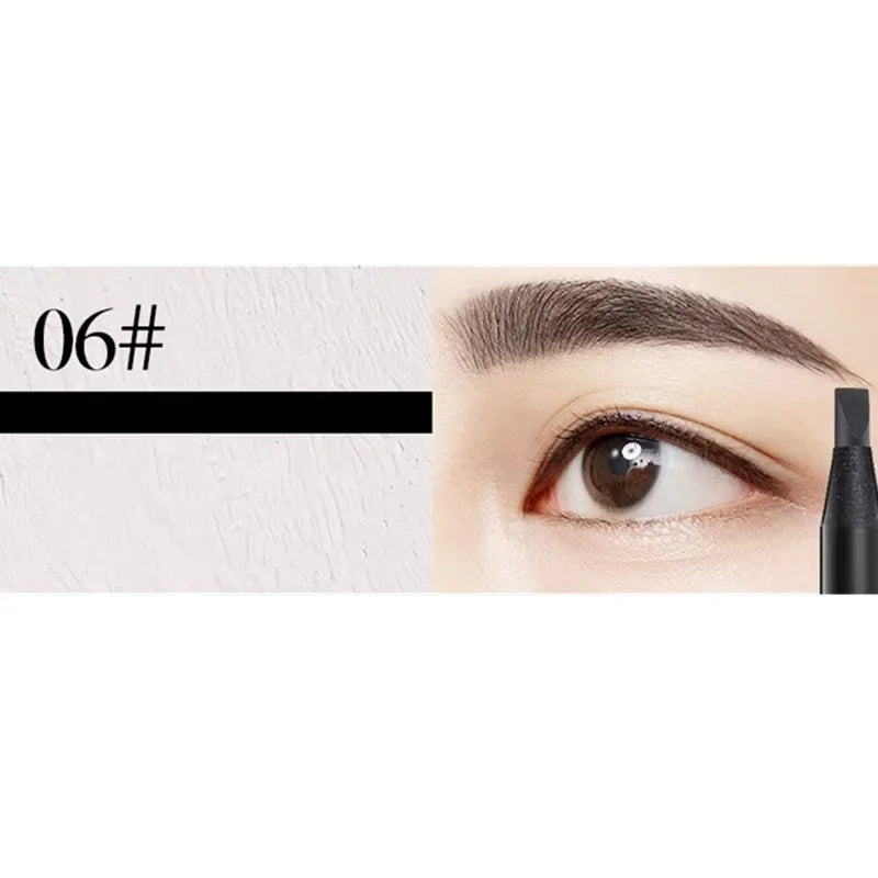 White Eyebrow Pencil Cosmetic Pen Brush for Eyeshadow Natural Long-Lasting Brows Tint Waterproof Eye Brow Makeup Set Beauty