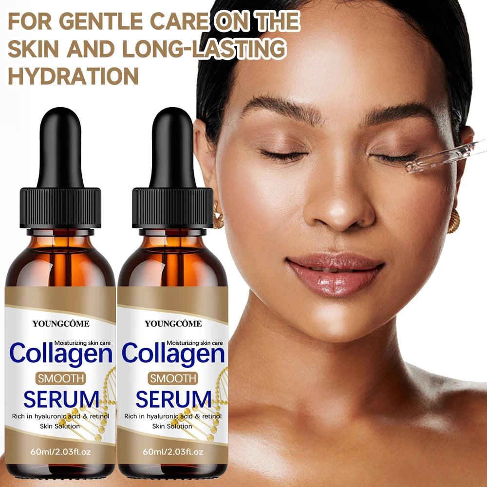 2PCS Hyaluronic Acid & Retinol Collagen Serum - Hydrating Face Care for All Skin Types - Daily Moisturizing Solution