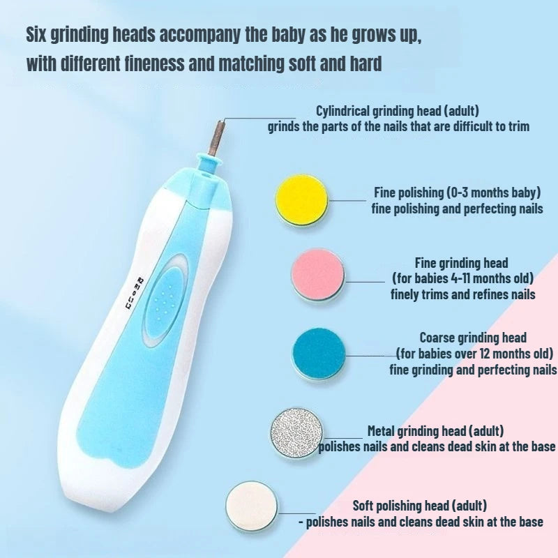 Multifunctional Electric Baby Cutter Trimmer Manicure Tool Set Baby Trimmer Baby Nail File Clippers Toes Fingernail