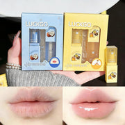 Honey Coconut Hydrating Lip Balm and Lip Oil Set Gege Bear Light Moisturizing Soothing and Tender Lips for Winter Use