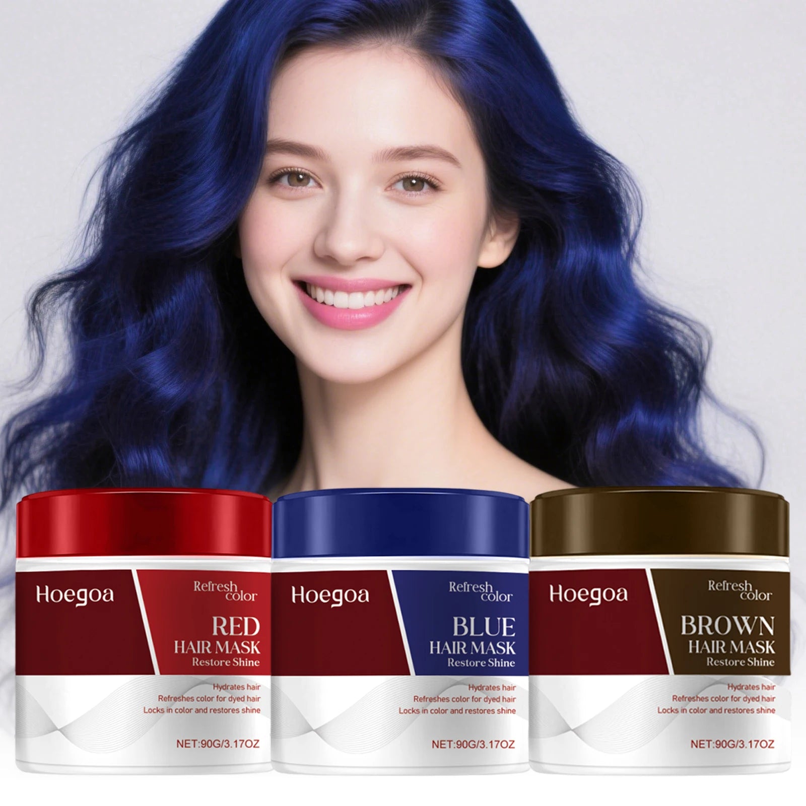 Red/Blue/Brown Color Boosting Conditioner Color Depositing Hair Mask Hydrates Enhances Colored Toners for Color-Treated Hair