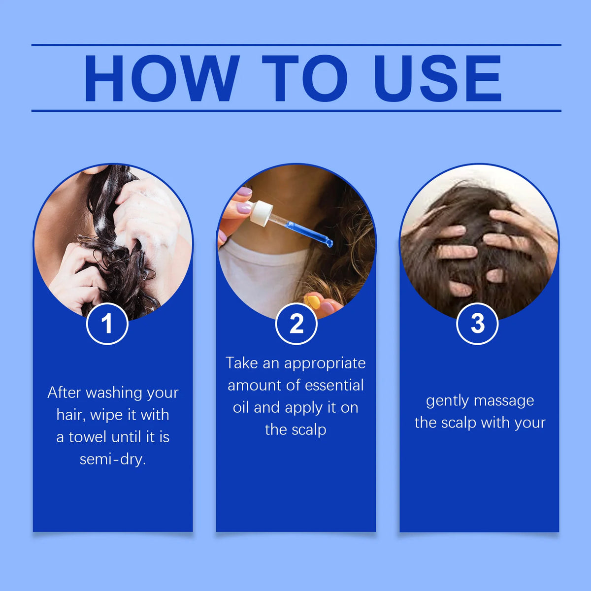 Copper Peptide Hair Grow Serum Prevent Alopecia Moisturizing Hair Dry Frizz Repairing Smoothing Scalp Care Density Hair Essence
