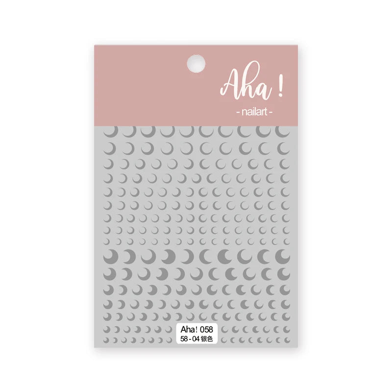 1pc Cute White Cloud Nail Stickers Ultra Thin Nail Art Stickers Self Adhesive Decals Star Moon/Flower/Clouds Kawaii Nail Decals