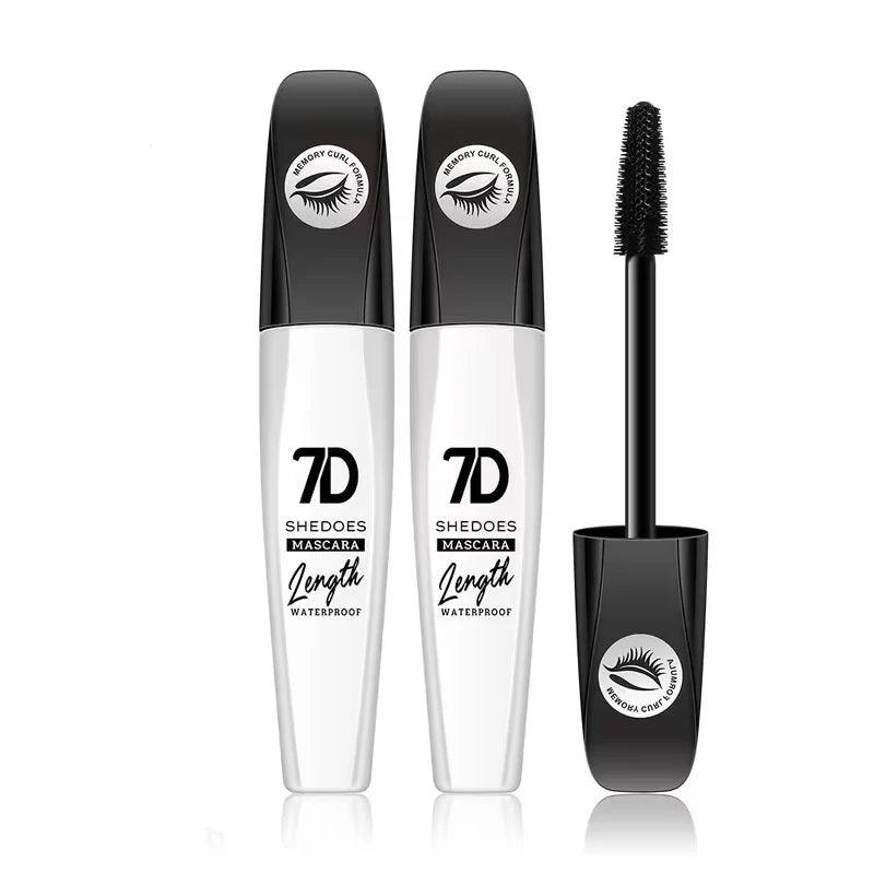 1/2/3PCS 7D Waterproof Mascara Long Lasting Smudge-proof Non-flaking Lengthen Volumizing Lifting Curling Mascara Eyelash Makeup