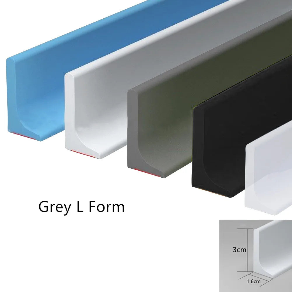 1-3M Water Shower Dam Bathroom Water Stopper Silicone Retaining Strip Flood Barrier Dry And Wet Separation Blocker