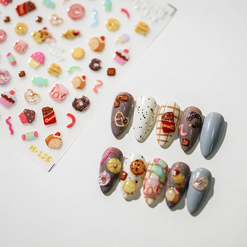1pcs 5D Embossed Chinese Bamboo Panda Design Nail Art Kawaii Stickers Self-adhesive Transfer Nail Decorations Slider Decals DIY